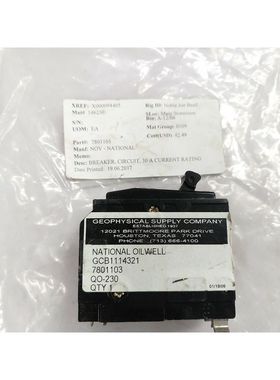Geophysical Supply GCB1114321 Circuito Interruttore - Novemb