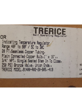Trerice 91400-R02-20-B05-A19 Self Operating Regulator - Fact