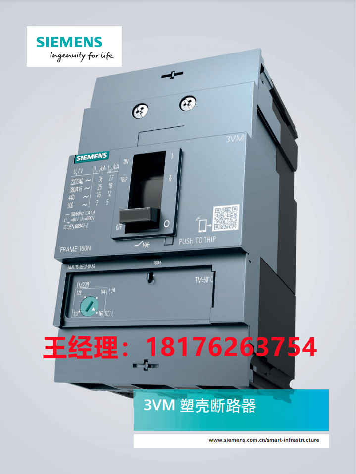 西门子断路器3VM1S250 R250 TM210 F/3P现货 3VM12254ED320AA0-封面