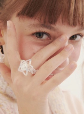 SWINGSET珍珠可爱星星戒指