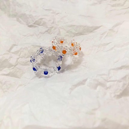 买二送一冰糖山楂ylyl同款韩国手工编织戒指戒指