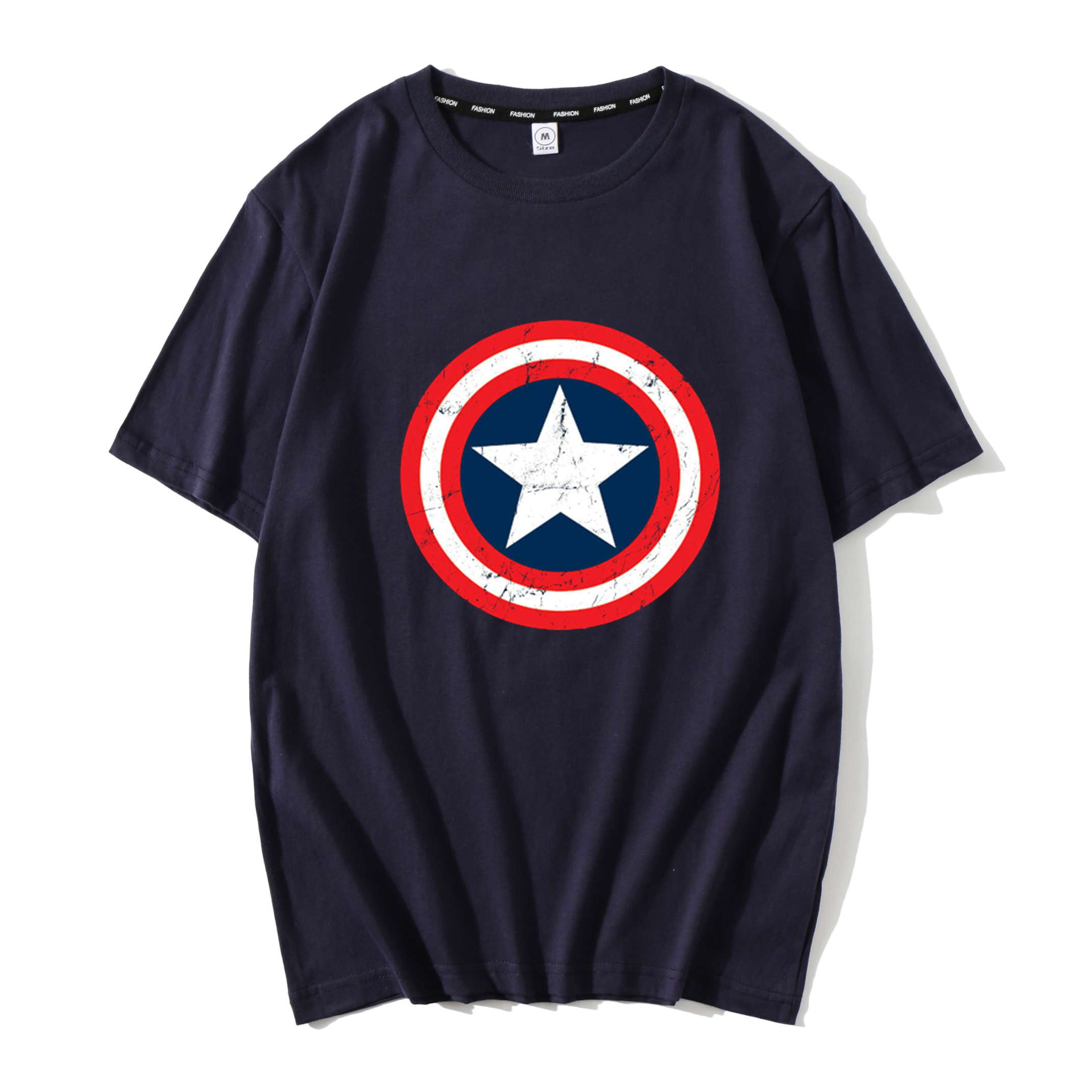 美国短袖美国队长宽松大码舒适