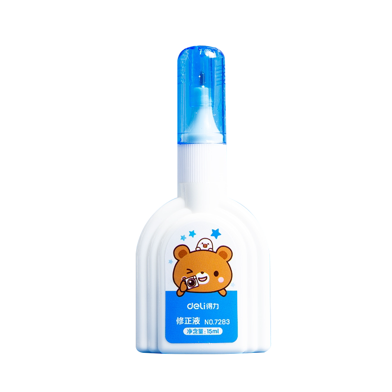 得力修正液改正修改液笔消字灵修正带可爱涂改笔白色无痕退字快干图改环保安全批发大容量儿童文具用品