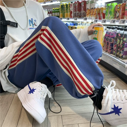 Tide, осенние спортивные штаны, трендовые повседневные брюки, коллекция 2021, свободный прямой крой