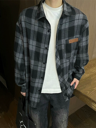 Ретро рубашка для отдыха, оверсайз, в американском стиле