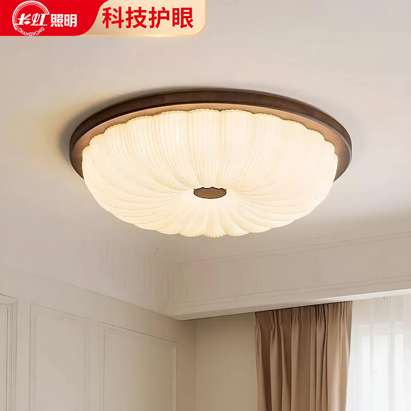 长虹中古风卧室灯2026年新款高级感主卧房间灯LED现代复古吸顶