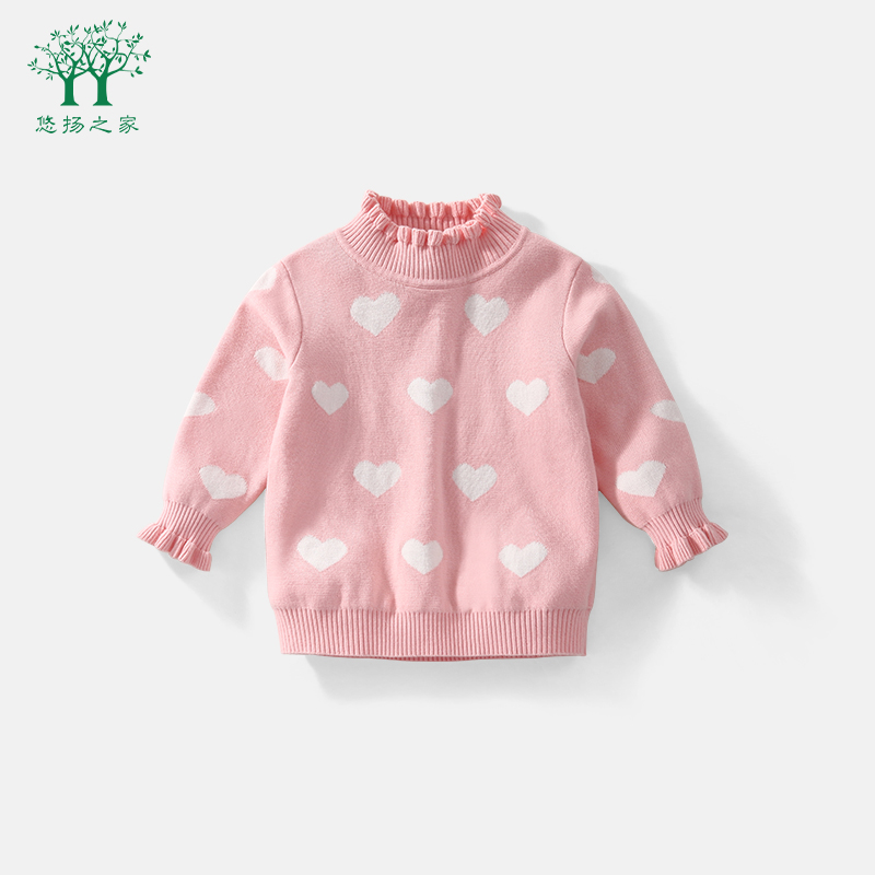 女童宝宝春秋款小高领毛衣