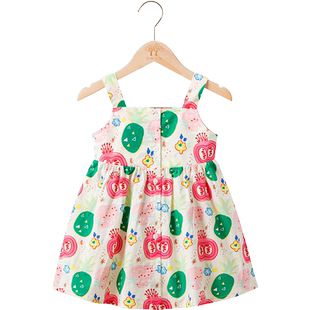 特价夏季女宝宝纯棉薄款背心裙吊带裙女童连衣裙儿童裙子