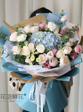 合肥鲜花玫瑰绣球速递女友爱人