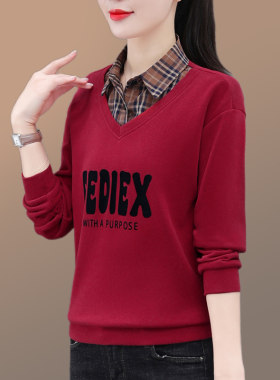 早秋假两件卫衣女春秋2025秋季新款短款长袖外穿秋衣上衣秋装减龄