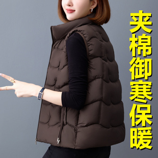 羽绒棉马甲女款2026新款外穿秋冬季中年妈妈装保暖女士棉背心马夹