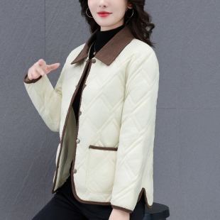 小个子棉衣保暖简约棉袄外套女 2025新款 小香风夹棉短款 棉服女冬季