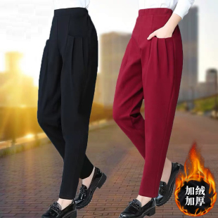 哈伦裤 显高女长萝卜裤 黑色宽松垂感休闲百搭韩版 新款 子加绒秋冬装