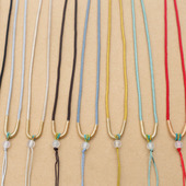 手工编织如意莲花吊坠绳素绳挂脖绳子翡翠玛瑙项链绳双拼色玉挂绳