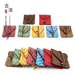 古法内袋佛珠手串手链吊坠挂件配饰束口锦囊布袋文玩首饰玉器袋子