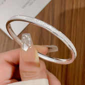 足银9999纯银手镯女满天星镯子轻奢繁星细闪高级感闭口实心送女友