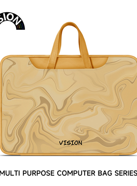 V-SION原创插画简约流体笔记本重磅电脑包手提适用苹果macbook15点6寸小新air13华为matebook联想女14内胆包