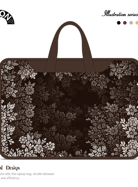 V-SION百搭黑色笔记本重磅电脑包适用于苹果macbook15点6寸手提包小新air13华为matebook联想女14内胆包