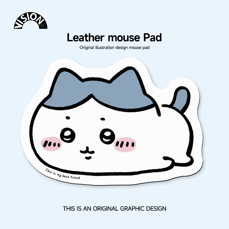 VISION卡通chiikawa皮革鼠标垫