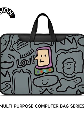 V-ISION原创插画巴斯光年笔记本重磅电脑包手提适用苹果macbook15点6寸小新air13华为matebook联想女14内胆包