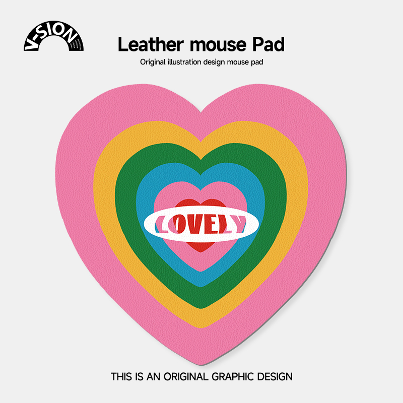 异形皮革鼠标垫女护手腕便携电脑