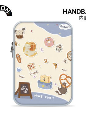 V-SION涂鸦面包电脑内胆包14寸女生IPAD适用于联想air苹果mac笔记本华为15.6寸保护套惠普小米平板ins收纳包