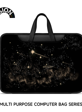 V-SION星空流星笔记本电脑包手提适用苹果macbook15点6寸小新air13.3华为matebook联想女14内胆包pro保护套