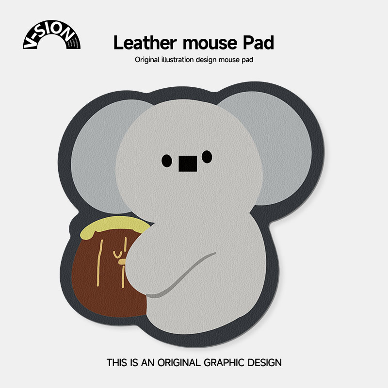 异形皮革鼠标垫女护手腕便携桌垫