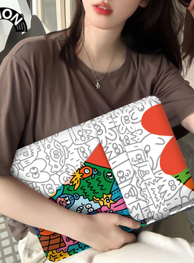 V-SION人物群像笔记本内胆包女2024款无磁适用华为matebook14平板保护套联想小新13苹果macbook15竖版内胆包