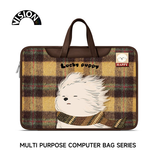 原创插画笔记本重磅电脑包