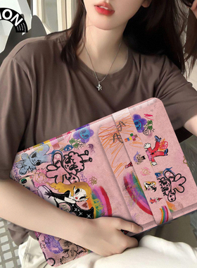 V-SION-创意涂鸦笔记本内胆包女无磁适用华为matebook14寸平板电脑保护套联想小新13苹果macbook15翻盖内胆包