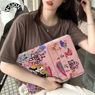 创意涂鸦笔记本内胆包女无磁适用华为matebook14寸平板电脑保护套联想小新13苹果macbook15翻盖内胆包 SION