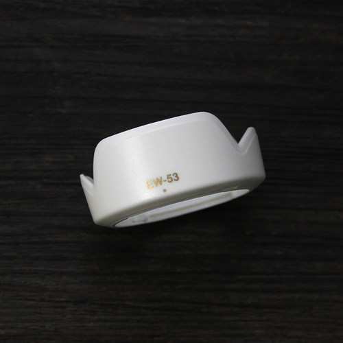适用佳能ew53白色专用镜头遮光罩