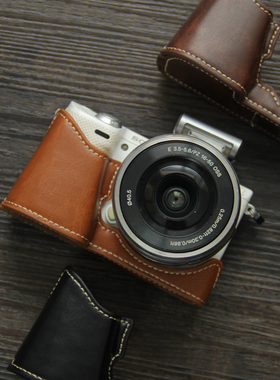 适用索尼nex5R相机套NEX-5t皮革底座nex5/5C保护套nex7/NEX-6半套