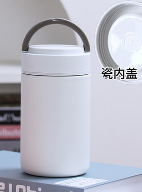 全瓷芯不锈钢外壳陶瓷内胆保温杯骨瓷内胆杯中药养生杯饭盒多用杯