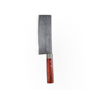 楚家刀覆土烧刃花纹钢菜刀手工锻打切片切肉厨师刀户撒阿昌族刀具