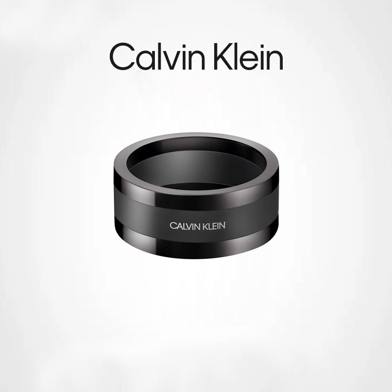 Calvin Klein ck戒指男款潮牌高级感骑士个性食指项链指环钛钢
