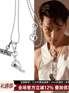 Calvin Klein ck项链男高级设计感小众街头酷网红口哨锁骨链配饰