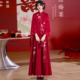 礼服 红色婚礼敬酒服订婚宴回门喜嫁套装 新中式 刺绣订婚服结婚套装
