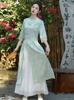 茶服禅意套装奥黛养生馆采耳工服
