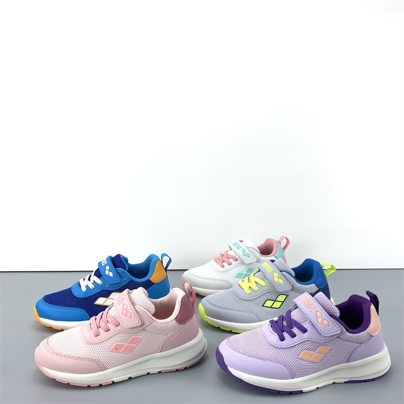 啊圆诚品出口英国新款男女童网布超轻量运动鞋中大童轻便跑步鞋