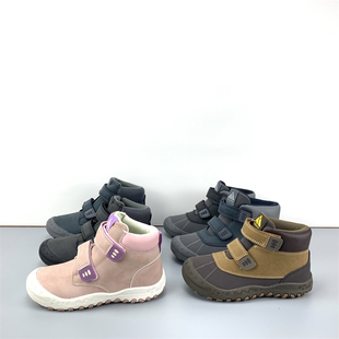 啊圆诚品跨境秋冬季新款男女童中高帮户外登山鞋防滑耐磨徒步鞋