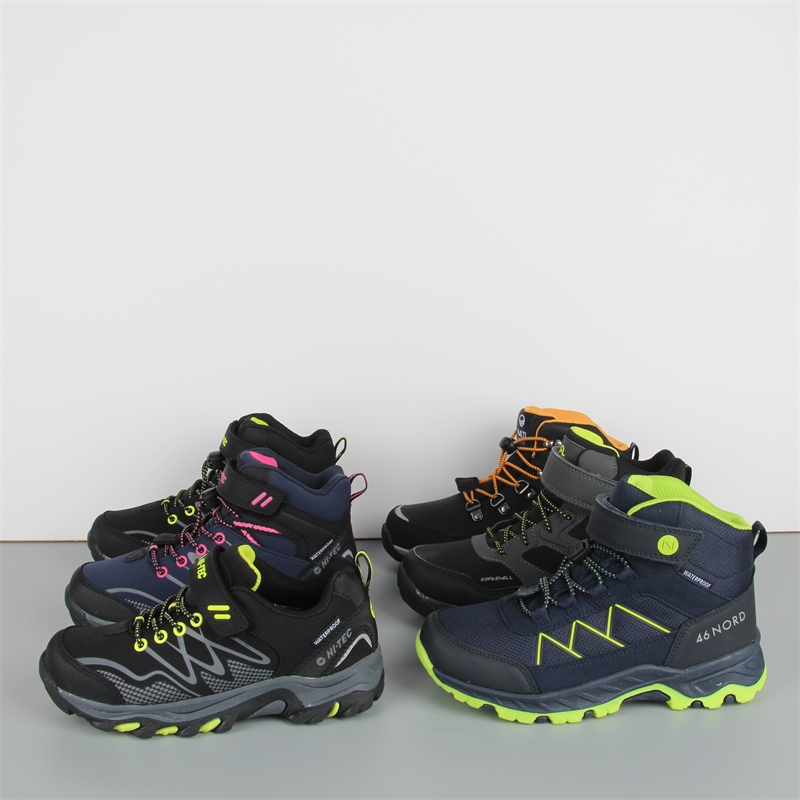 出口欧洲单户外防水外贸男女童鞋中帮徒步鞋耐磨防便捷滑登山鞋