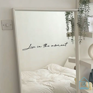 手写体英文镜子贴纸 ins服装工作室卧室自拍照镜子装饰橱窗贴纸