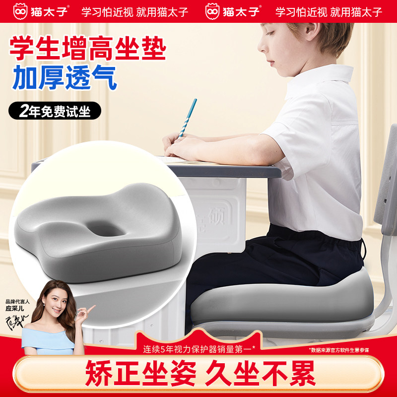 猫太子学生冰丝增高坐垫加厚透气图片