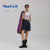 上衣ZLJ23581001 it&BAIWU丝绒立领短袖 周丽君联名系列That