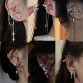 天使之翼耳夹女星芒耳骨夹女小众设计感百搭个性 学生无耳洞耳骨夹