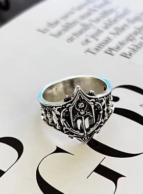 古典暗黑复古戒指ins个性指环大叔男女霸气哥特风古着做旧手饰潮