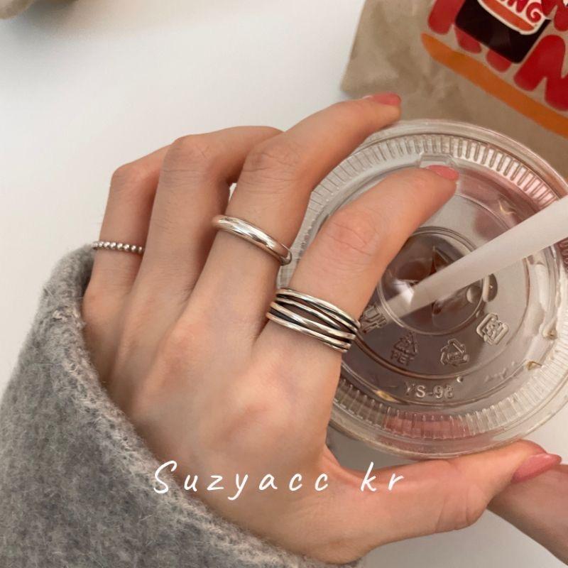 复古做旧交叉缠绕戒指女ins小众设计感开口可调节食指戒尾戒指环