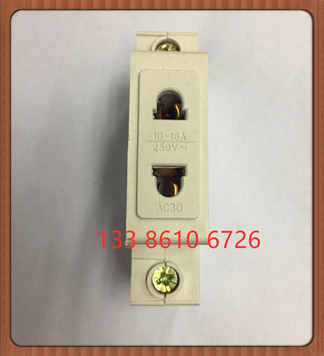 AC30/模数化插座 2*10A 16A插座/二孔插座2X10A 16A DZ47导轨插座